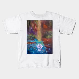 Monet's Sunlit Pond Kids T-Shirt